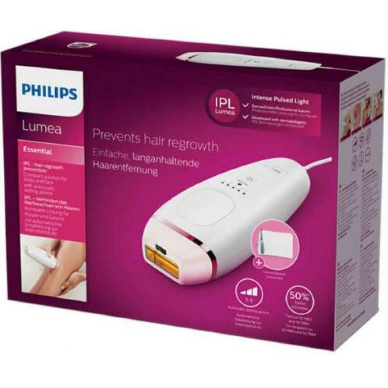Philips Lumea Essential ipl Lichtontharing apparaat, NIEUW!