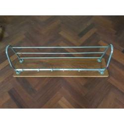 Kapstok art deco hout/chrome