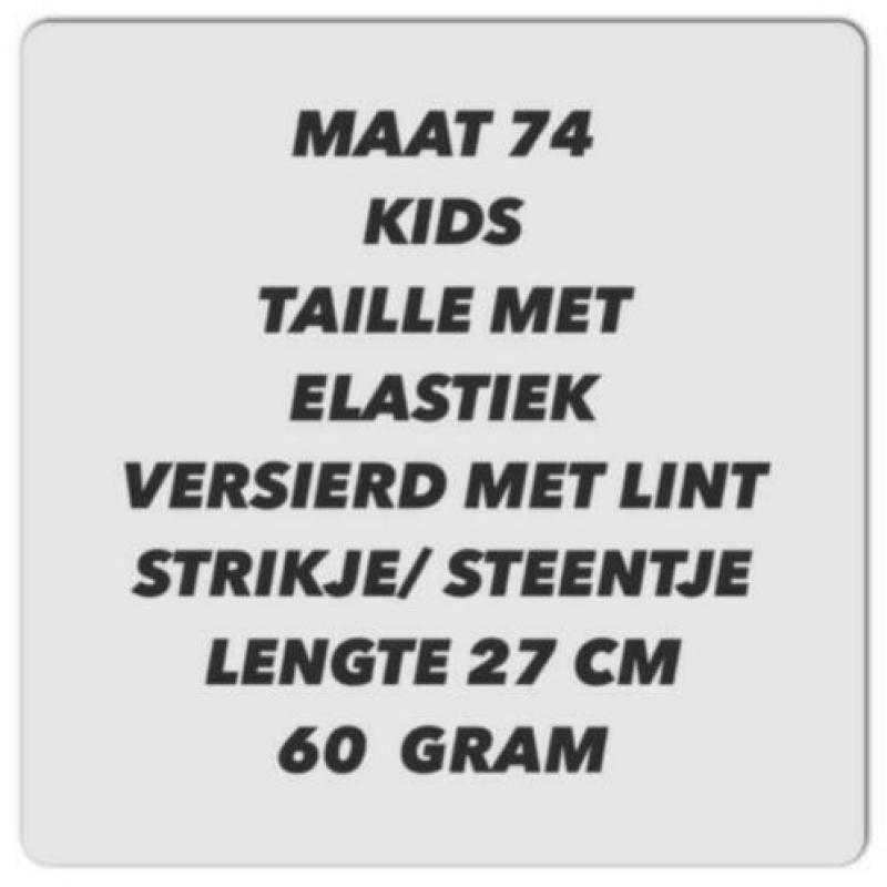 Maat 74 - kids - rokje met versiering