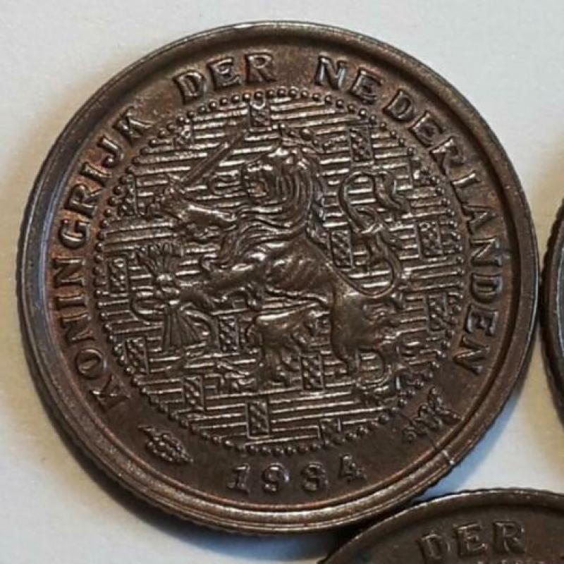 1/2 cent 1934-36-37-38-40 (3e Type) Wilhelmina (Setje 5X)