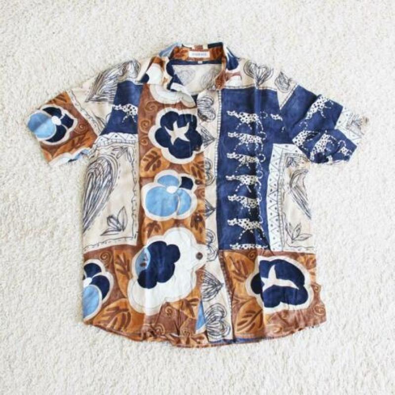 Prachtige Tendenza Vintage Blouse 100%Viscose (Maat 40) - 41