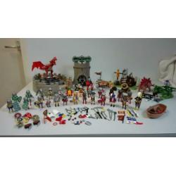 Grote partij Playmobil, kastelen, ridders, piraten, draken