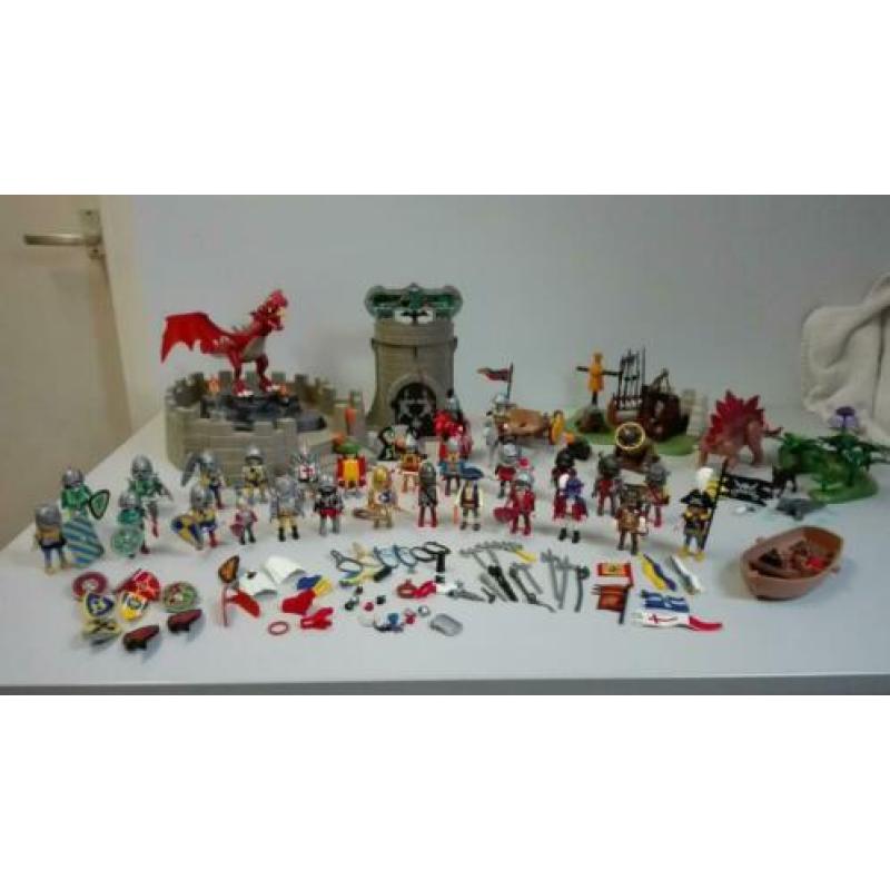 Grote partij Playmobil, kastelen, ridders, piraten, draken