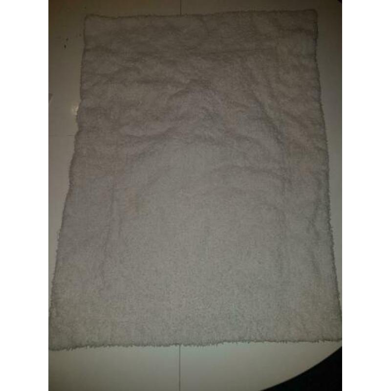 Lekker wollig / badstof wit box kleed 87 x 65 cm