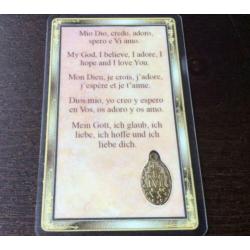 Devotieprentje met medaille. Ovunque proteggimi.