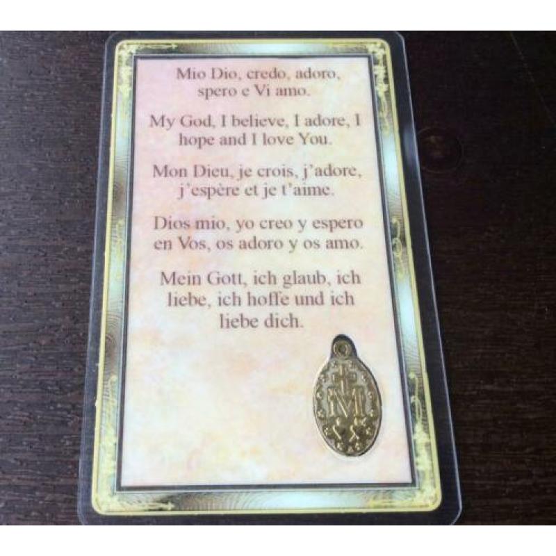 Devotieprentje met medaille. Ovunque proteggimi.