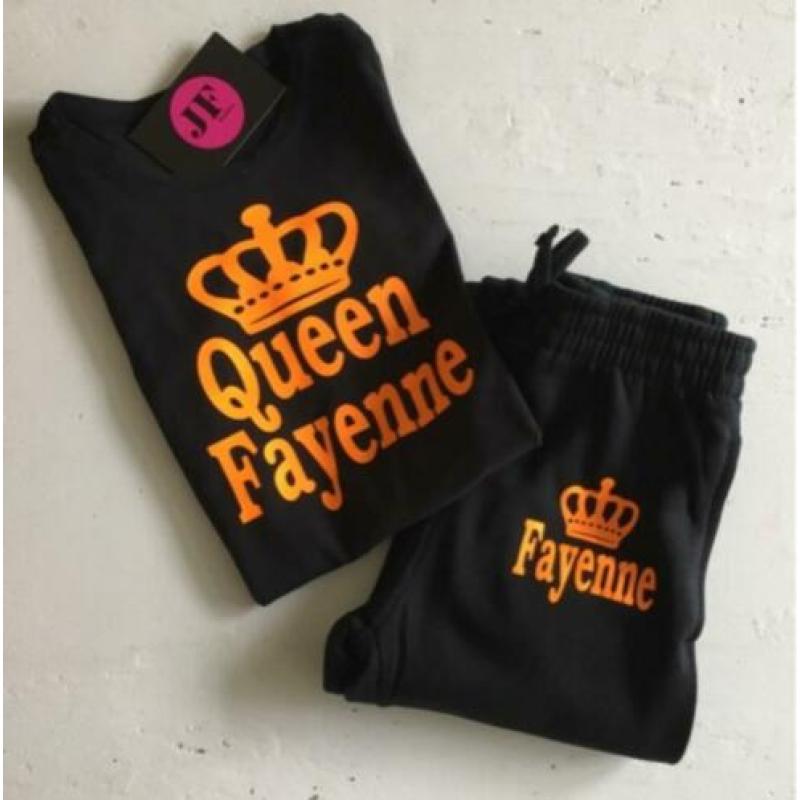 Leuke King/Queen pakken met je eigen naam in maat 98