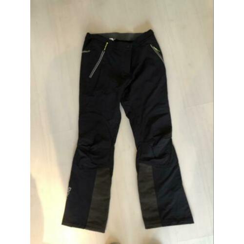 Softshell skinny zwarte skibroek