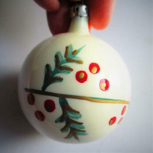 Kerst Handbeschilderde Glazen Kerstbal~Matglas~Glas~Kerstboo