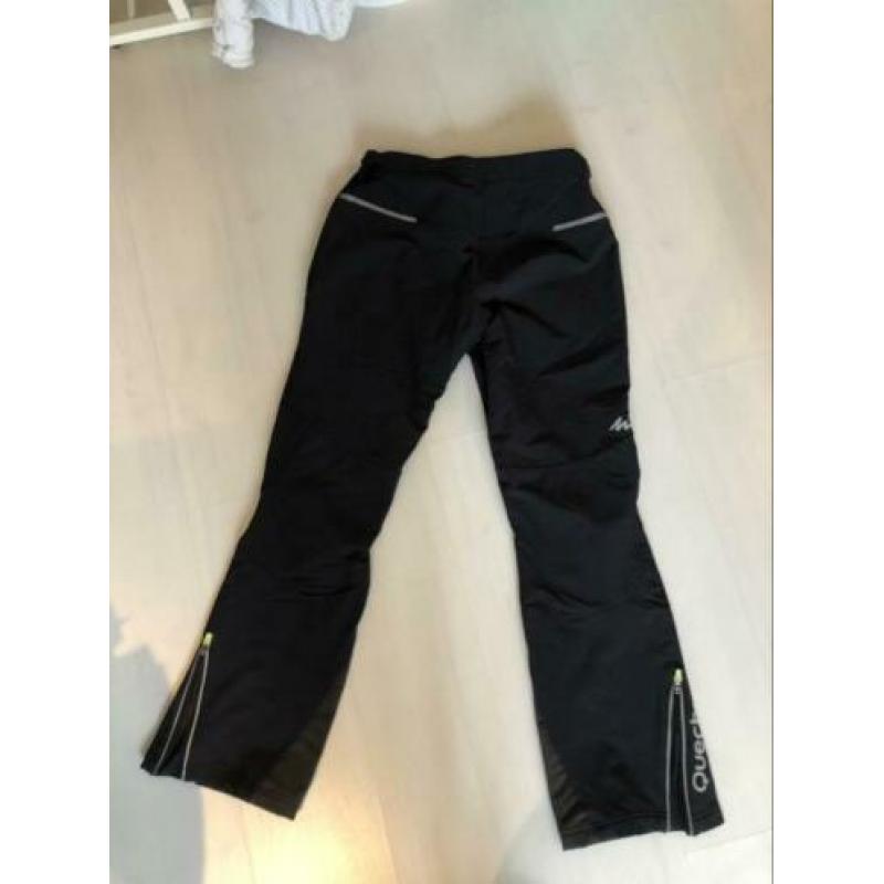 Softshell skinny zwarte skibroek