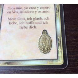 Devotieprentje met medaille. Ovunque proteggimi.