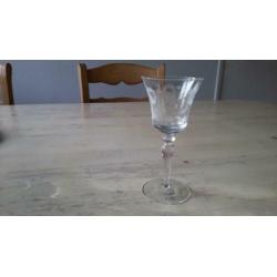 Luxe glasservies met bloemmotief gegraveerd 25-delig t.e.a.b