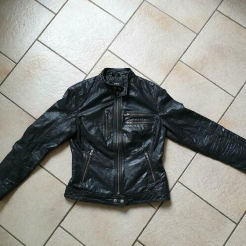ZGAN echt leren biker jasje jack 38/40