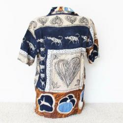 Prachtige Tendenza Vintage Blouse 100%Viscose (Maat 40) - 41