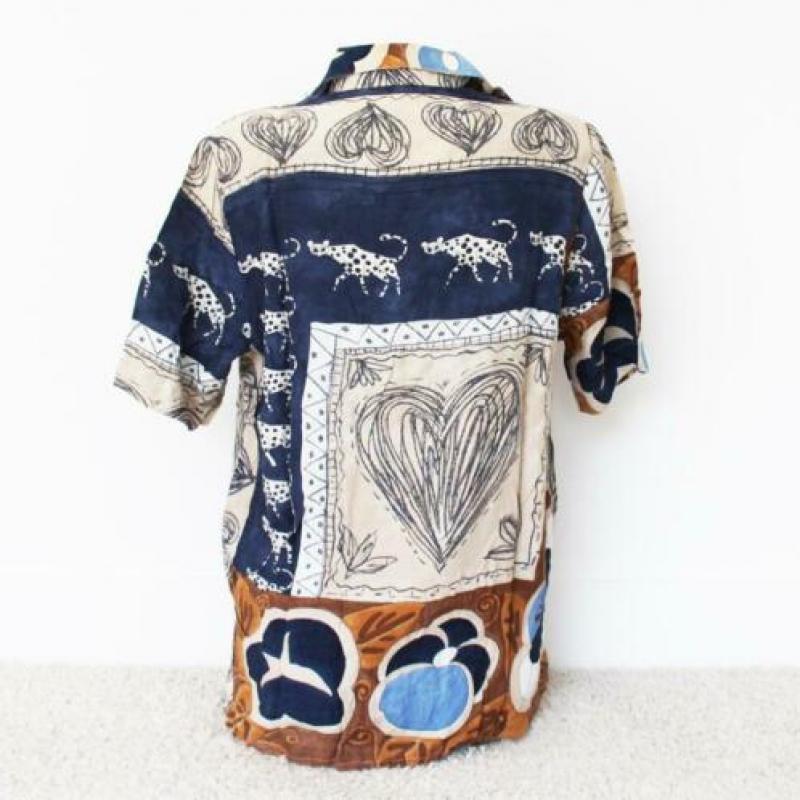 Prachtige Tendenza Vintage Blouse 100%Viscose (Maat 40) - 41
