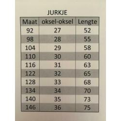 Jurkje met veren maat 122