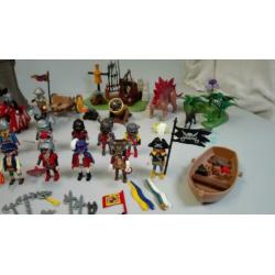 Grote partij Playmobil, kastelen, ridders, piraten, draken