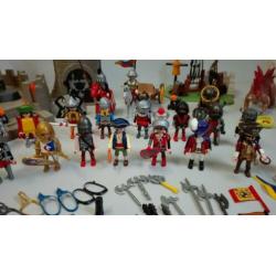 Grote partij Playmobil, kastelen, ridders, piraten, draken