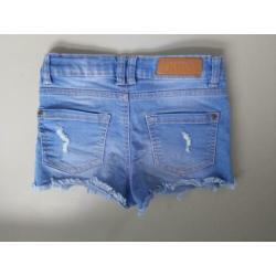 Korte spijkerbroek damaged en stretch zgan maat 140