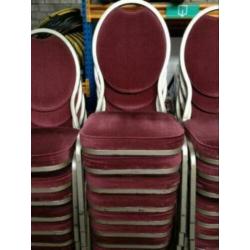 Stackchair - Rood/Champagne - Gestoffeerde stoel/Stack Chair