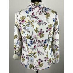 Fleurige Blazer “Floral” Ivory - Maat 40