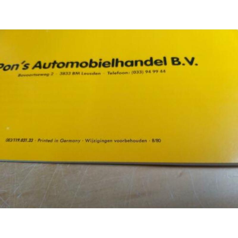 1980 Volkswagen polo mk1 folder IZGST óók kleuren en bekledi