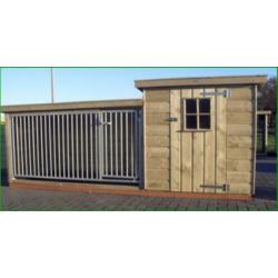RUIME hondenhokken met overdekte kennel ook losse kennels