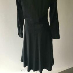 Ralph lauren, ZGAN, zwarte, katoenen jurk, maat 38