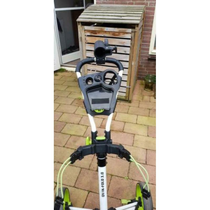 Zeer klein inklapbare golftrolley te koop.
