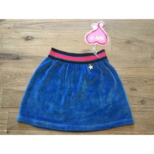 Nieuw rokje Mim-Pi chenille kobalt blauw meisje merk 104
