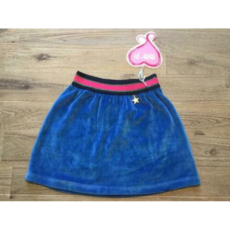 Nieuw rokje Mim-Pi chenille kobalt blauw meisje merk 104