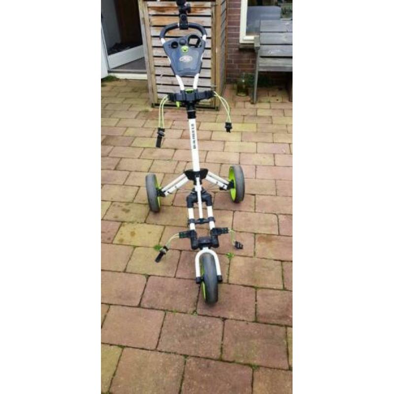 Zeer klein inklapbare golftrolley te koop.