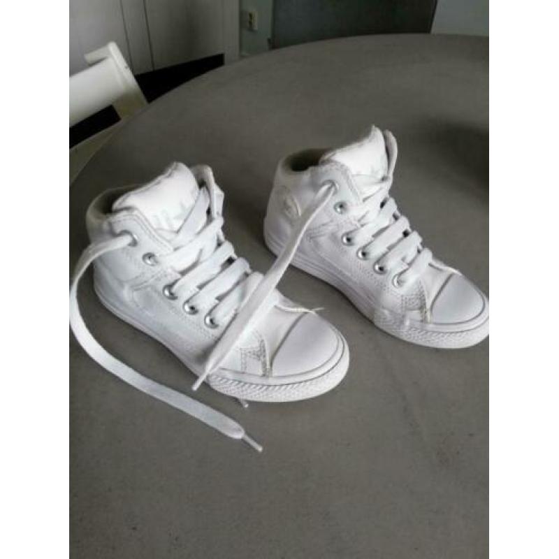Witte sneakers all star converse en blauwe puma maat 29