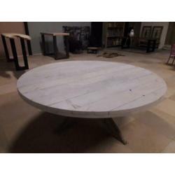 Vergadertafel, bureau steigerhout. Op maat / model gemaakt..