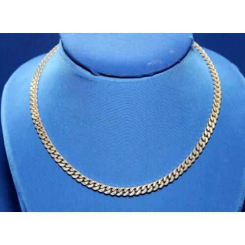 Schitterende Massieve 925 Sterling Zilver Gourmet Ketting