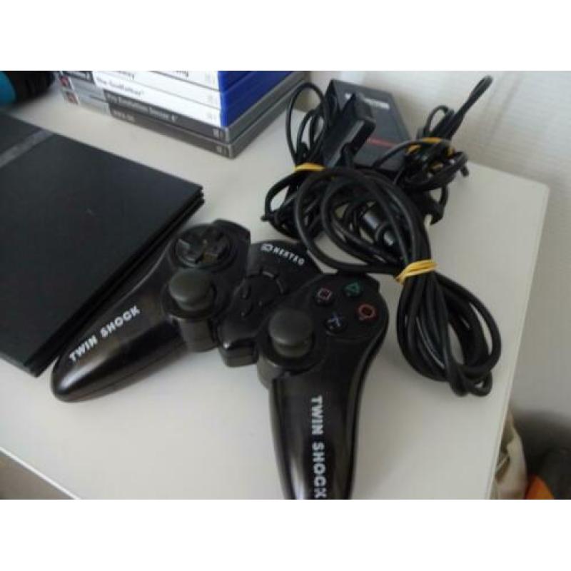 PS2 spelcomputer met games en controllers Dark Cloud FF10