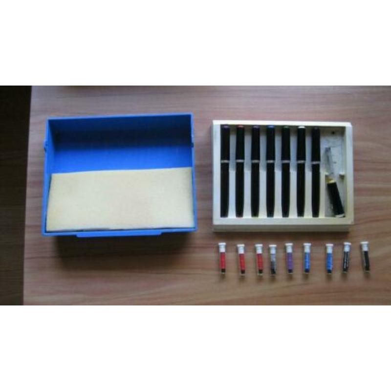 Doos met 7 Staedler Rapidograph Technical Drawing Pens