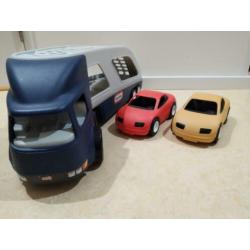 Little Tikes auto oplegger met 2 auto's.