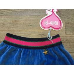 Nieuw rokje Mim-Pi chenille kobalt blauw meisje merk 104