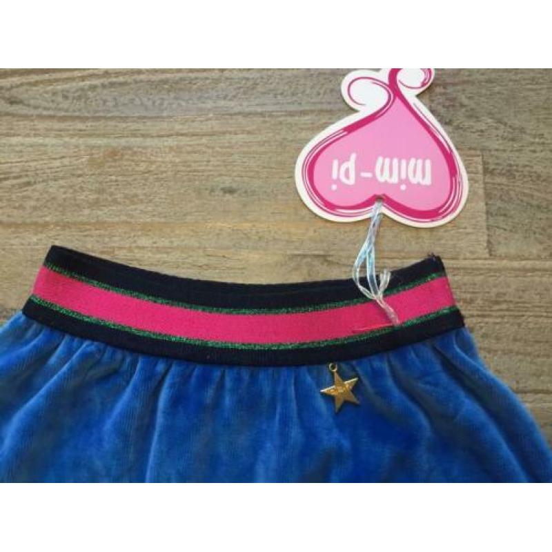 Nieuw rokje Mim-Pi chenille kobalt blauw meisje merk 104