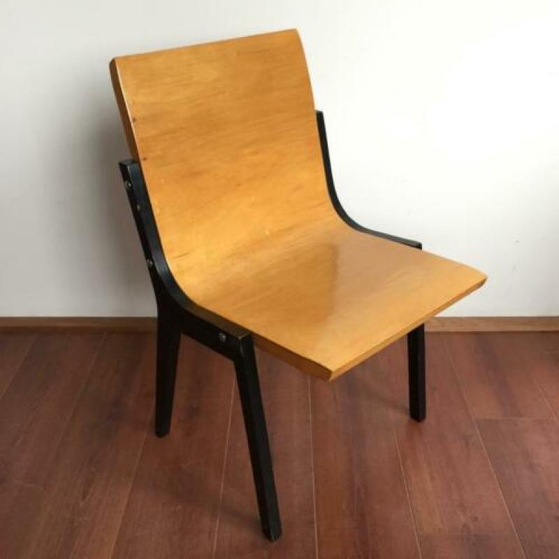 Design stoelen Roland Rainer jaren 50 plywood vintage