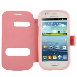 Roze Structuur Venster Hoes S3 Mini Samsung