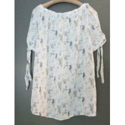New Collection made in Italy bloemen top maat M