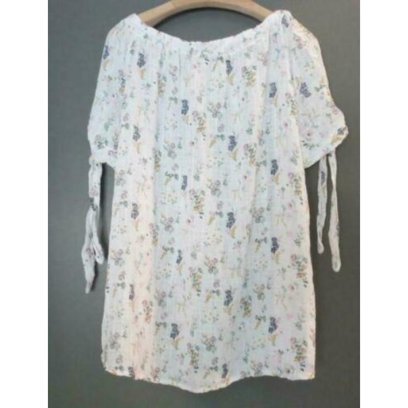 New Collection made in Italy bloemen top maat M