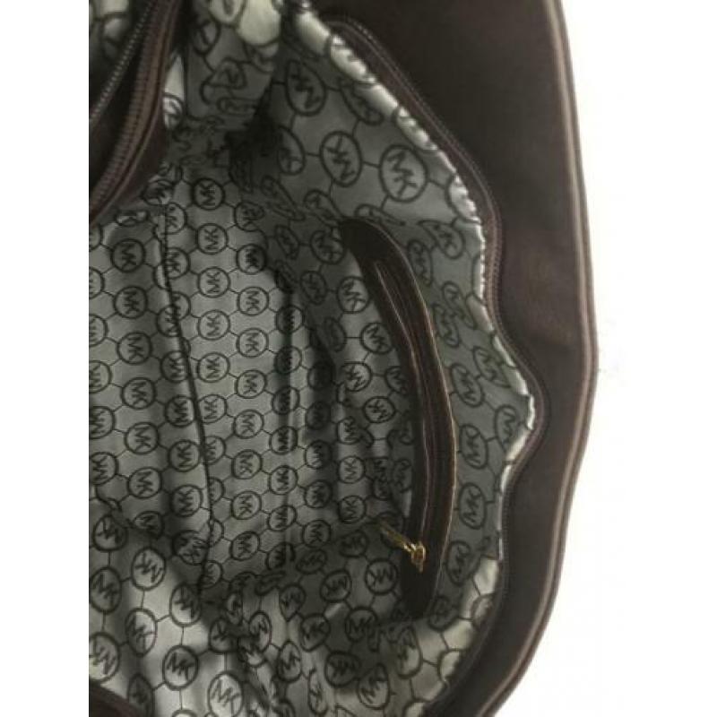 Schouder-handtas bruin met rits incl verzenden