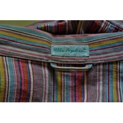 Ulla Popken blouse jasje rood wit geel blauw katoen Mt 58 60