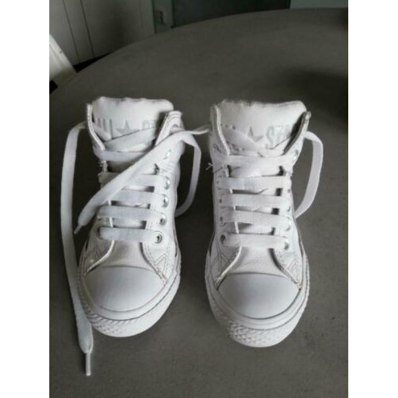 Witte sneakers all star converse en blauwe puma maat 29