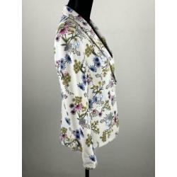 Fleurige Blazer “Floral” Ivory - Maat 40