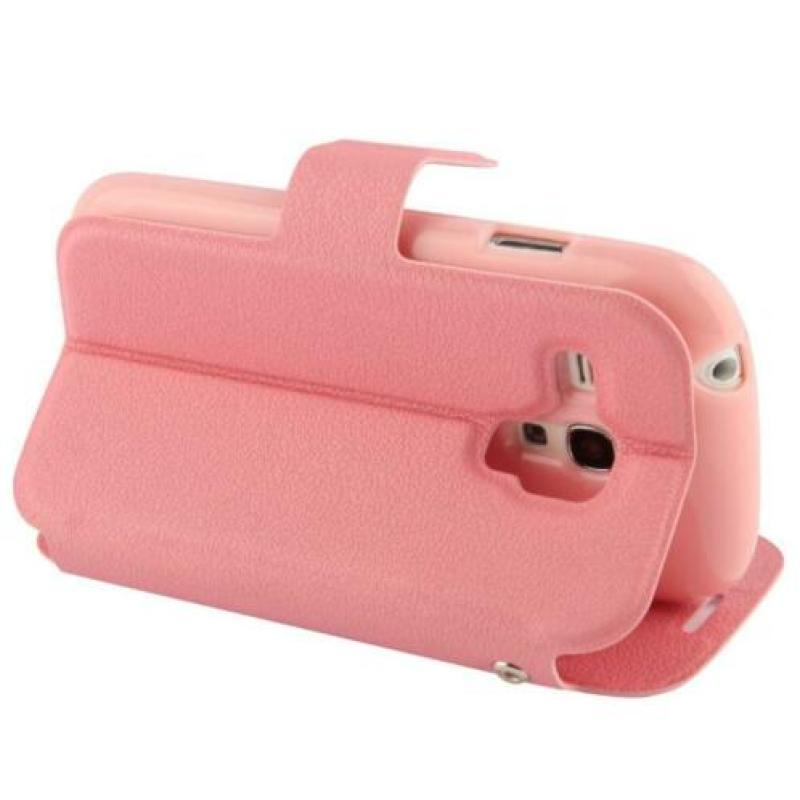 Roze Structuur Venster Hoes S3 Mini Samsung