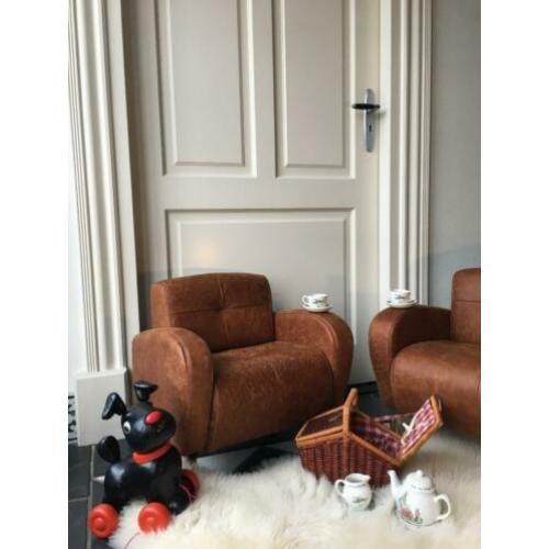 kinderfauteuil Exclusief Tekkie Hufterproof Cognac